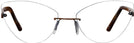 Cat Eye Matte Dark Tortoise Wolke 102-0857 w/ AR Single Vision Full Frame View #2