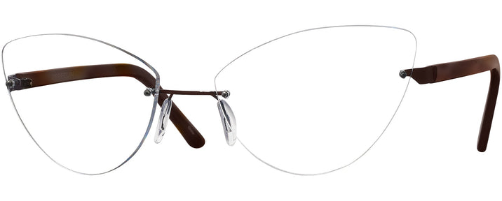 Cat Eye Matte Dark Tortoise Wolke 102-0857 w/ AR Single Vision Full Frame View #1