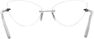 Cat Eye Matte Light Grey Wolke 102-0857 w/ AR Single Vision Full Frame View #4