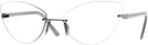 Cat Eye Matte Light Grey Wolke 102-0857 w/ AR Single Vision Full Frame View #1