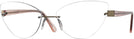 Cat Eye Gold/pink Crystal Wolke 103-0857 w/ AR Single Vision Full Frame View #1