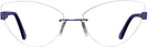 Cat Eye Shiny Purple Wolke 103-0857 w/ AR Single Vision Full Frame View #2