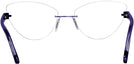 Cat Eye Shiny Purple Wolke 103-0857 w/ AR Single Vision Full Frame View #4