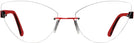 Cat Eye Shiny Red Wolke 103-0857 w/ AR Single Vision Full Frame View #2