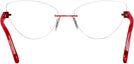 Cat Eye Shiny Red Wolke 103-0857 w/ AR Single Vision Full Frame View #4