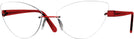 Cat Eye Shiny Red Wolke 103-0857 w/ AR Single Vision Full Frame View #1