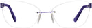 Rectangle Shiny Purple Wolke 103-1553 w/ AR Single Vision Full Frame View #2