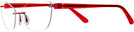 Rectangle Shiny Red Wolke 103-1553 w/ AR Single Vision Full Frame View #3