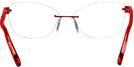 Rectangle Shiny Red Wolke 103-1553 w/ AR Single Vision Full Frame View #4
