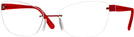 Rectangle Shiny Red Wolke 103-1553 w/ AR Single Vision Full Frame View #1