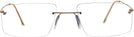 Rectangle Matte Gold Wolke 104-1153 w/ AR Progressive No-Lines View #2
