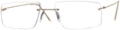Rectangle Matte Gold Wolke 104-1153 w/ AR Progressive No-Lines View #1