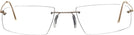 Rectangle Matte Gold Wolke 105-0755 w/ AR Single Vision Full Frame View #2
