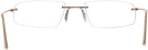 Rectangle Matte Gold Wolke 105-0755 w/ AR Progressive No-Lines View #4