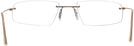 Rectangle Matte Gold Wolke 105-0755 w/ AR Single Vision Full Frame View #4