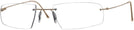 Rectangle Matte Gold Wolke 105-0755 w/ AR Single Vision Full Frame View #1