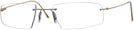 Rectangle Matte Gold Wolke 105-0755 w/ AR Progressive No-Lines View #1
