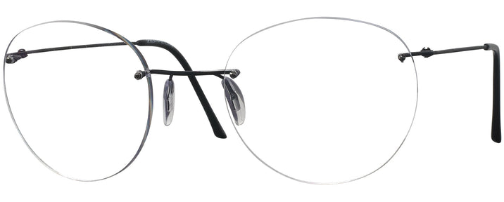 Round Matte Black Wolke 105-0949 w/ AR Single Vision Full Frame View #1