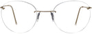 Round Matte Gold Wolke 105-0949 w/ AR Single Vision Full Frame View #2