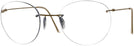 Round Matte Gold Wolke 105-0949 w/ AR Single Vision Full Frame View #1