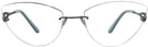 Cat Eye Matte Blue Wolke 107-0857 w/ AR Single Vision Full Frame View #2