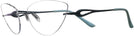 Cat Eye Matte Blue Wolke 107-0857 w/ AR Single Vision Full Frame View #3