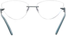 Cat Eye Matte Blue Wolke 107-0857 w/ AR Single Vision Full Frame View #4