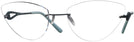Cat Eye Matte Blue Wolke 107-0857 w/ AR Single Vision Full Frame View #1