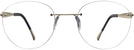 Round Matte Gold Wolke 108-0949 w/ AR Progressive No-Lines View #2
