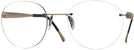 Round Matte Gold Wolke 108-0949 w/ AR Single Vision Full Frame View #1