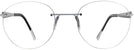 Round Shiny Silver Wolke 108-0949 w/ AR Progressive No-Lines View #2