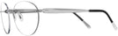Round Shiny Silver Wolke 108-0949 w/ AR Single Vision Full Frame View #3