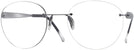 Round Shiny Silver Wolke 108-0949 w/ AR Progressive No-Lines View #1