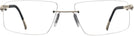 Rectangle Matte Gold Wolke 108-1153 w/ AR Single Vision Full Frame View #2