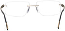 Rectangle Matte Gold Wolke 108-1153 w/ AR Single Vision Full Frame View #4