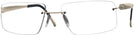 Rectangle Matte Gold Wolke 108-1153 w/ AR Single Vision Full Frame View #1