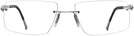 Rectangle Shiny Silver Wolke 108-1153 w/ AR Single Vision Full Frame View #2