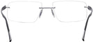 Rectangle Shiny Silver Wolke 108-1153 w/ AR Single Vision Full Frame View #4