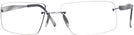 Rectangle Shiny Silver Wolke 108-1153 w/ AR Single Vision Full Frame View #1