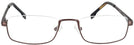 Rectangle Matte Bronze Titanium XV-L Single Vision Half Frame View #2