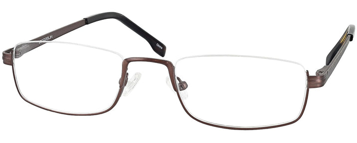 Rectangle Matte Bronze Titanium XV-L Single Vision Half Frame View #1