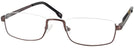 Rectangle Matte Bronze Titanium XV-L Single Vision Half Frame View #1