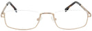 Rectangle Matte Gold Titanium XV-L Single Vision Half Frame View #2
