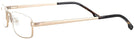 Rectangle Matte Gold Titanium XV-L Single Vision Half Frame View #3