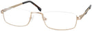 Rectangle Matte Gold Titanium XV-L Single Vision Half Frame View #1