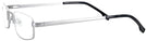 Rectangle Matte Silver Titanium XV-L Single Vision Half Frame View #3