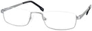 Rectangle Matte Silver Titanium XV-L Single Vision Half Frame View #1