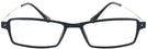 Rectangle Matte Black Lite Tec 1 Single Vision Half Frame View #2