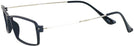 Rectangle Matte Black Lite Tec 1 Single Vision Half Frame View #3