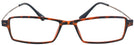 Rectangle Matte Tortoise Lite Tec 1 Single Vision Half Frame View #2